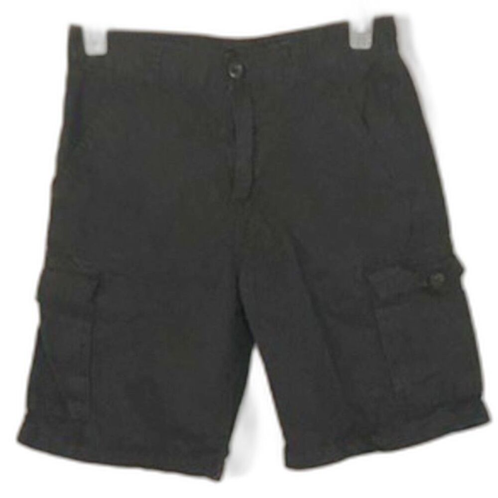 Ring of Fire Boys Black Cargo Shorts Size 10 Cotton Youth Casual Pockets